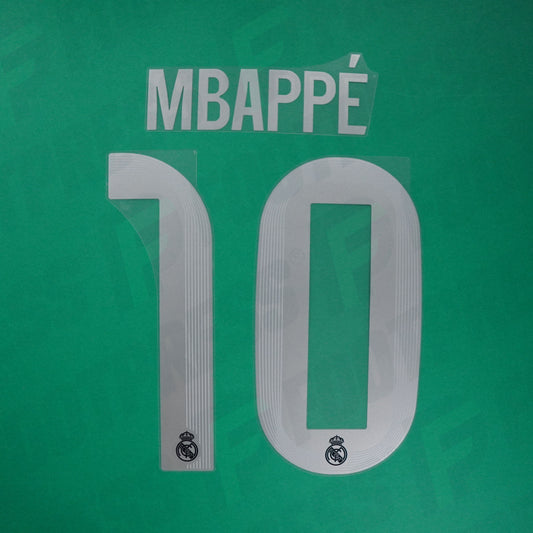 Flocage Officiel - Real Madrid, Mbappé, 2025/2026, Away, Gris