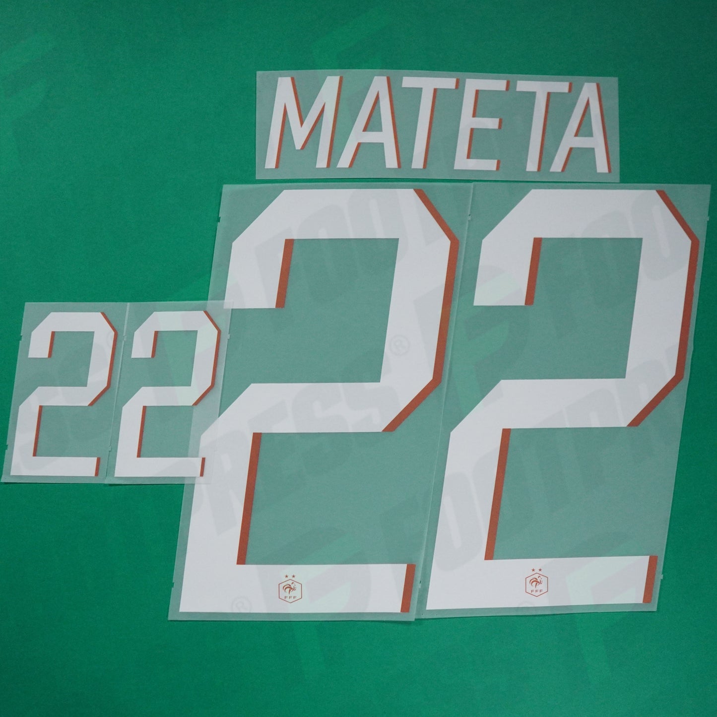 Flocage Officiel - France, Mateta, 2026, Home, Blanc/Doré