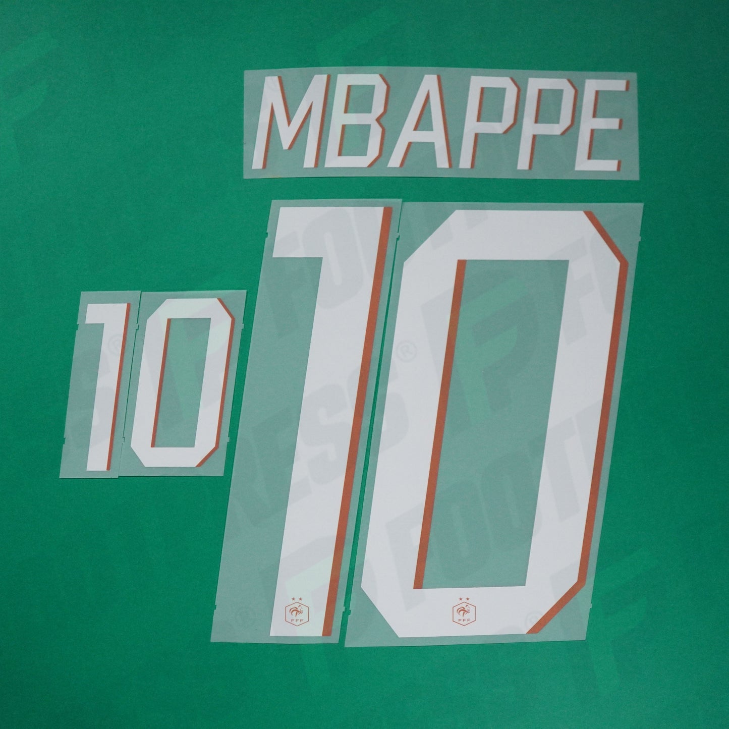 Flocage Officiel - France, Mbappé, 2026, Home, Blanc/Doré