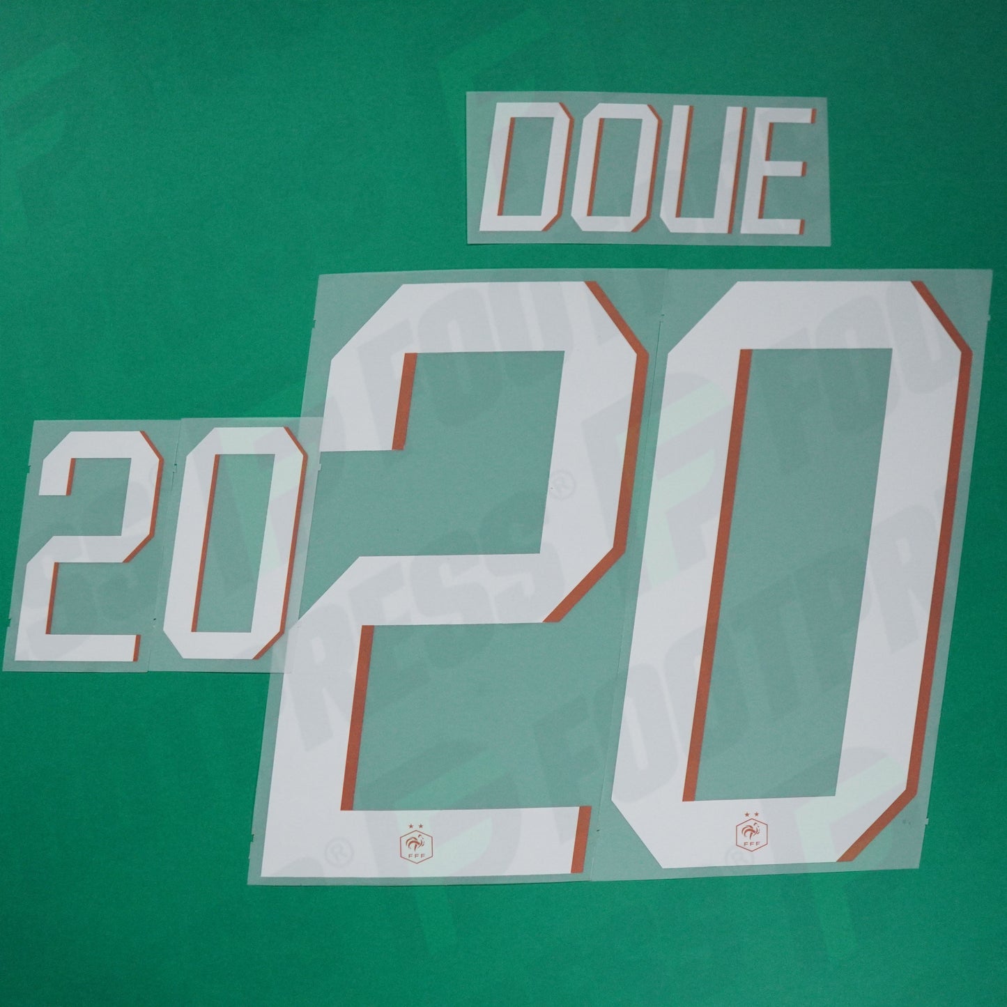 Flocage Officiel - France, Doué, 2026, Home, Blanc/Doré