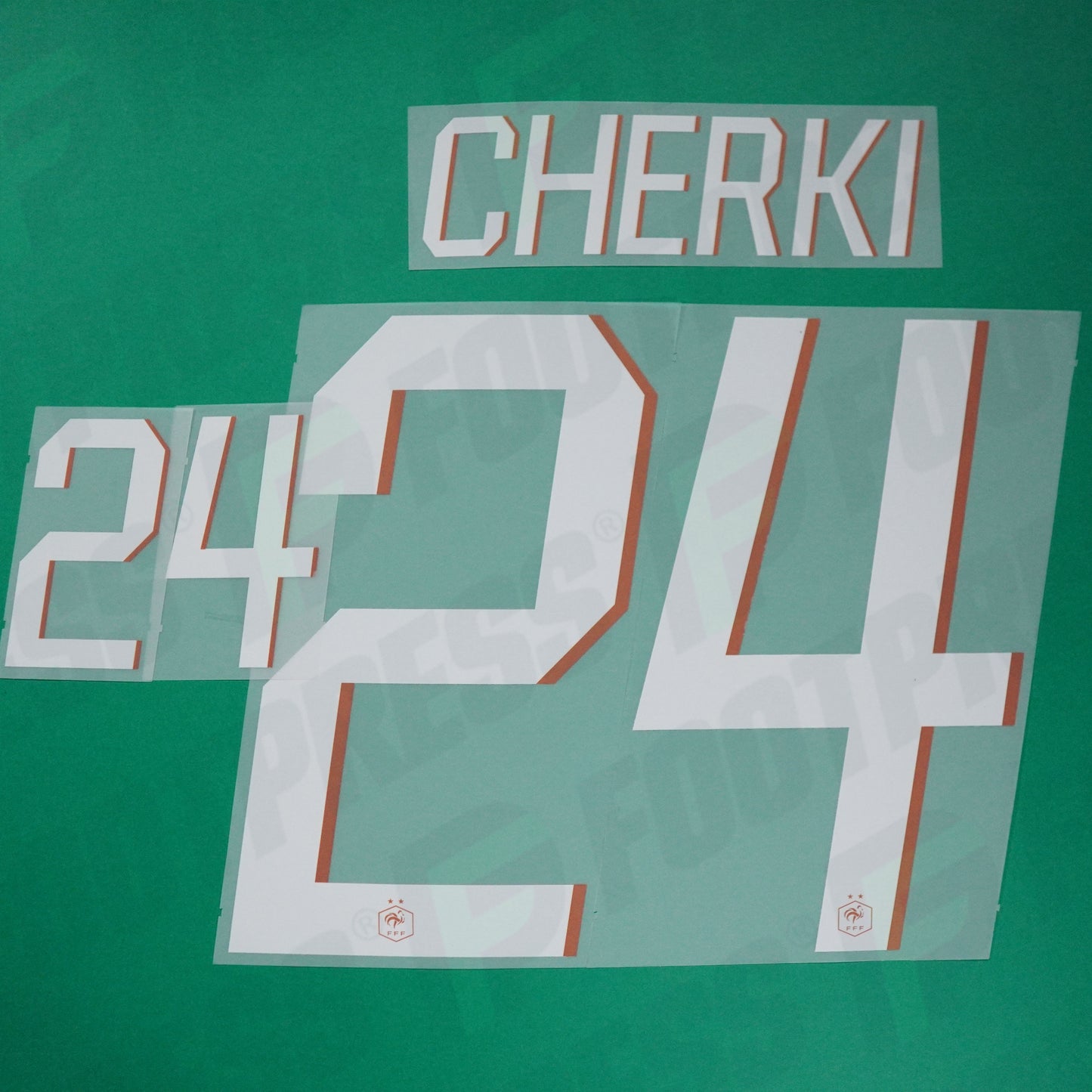 Flocage Officiel - France, Cherki, 2026, Home, Blanc/Doré