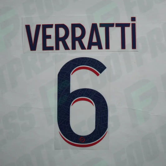 Flocage Officiel - Paris Saint-Germain, Verratti, 2023/2024, Away, Bleu/Rouge (PSG)