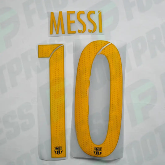 Flocage Officiel - FC Barcelone, Messi, 2015/2016, Home, Jaune
