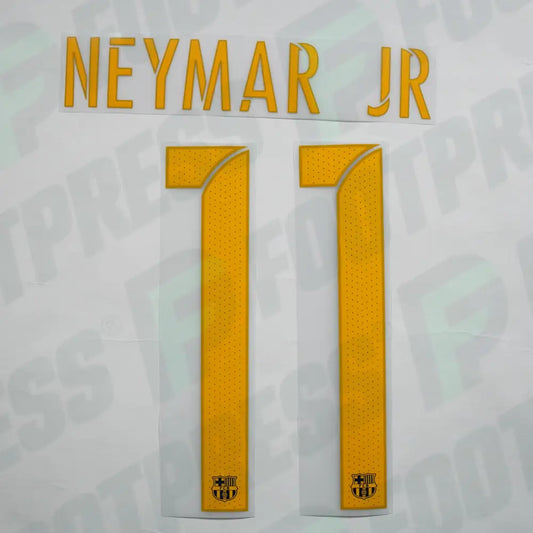 Flocage Officiel - FC Barcelone, Neymar JR, 2015/2016, Home, Jaune