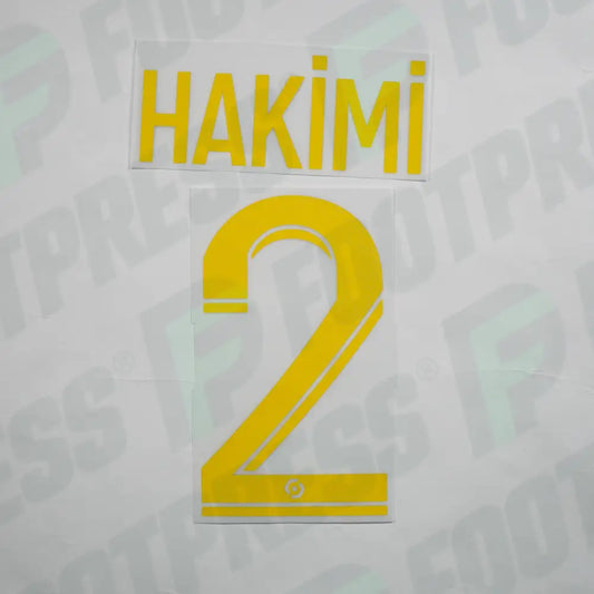 Flocage Officiel - Paris Saint-Germain, Hakimi, 2022/2023, Fourth, Jaune (PSG)
