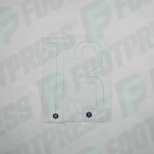 Flocage Officiel - France ENFANT, Grand Chiffre 13, 2020, Home, Blanc