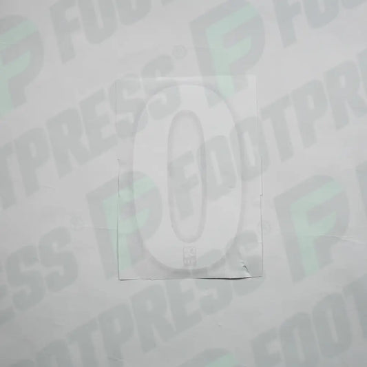 Flocage Officiel - AS Monaco, Numéro 0, Blanc/Rouge