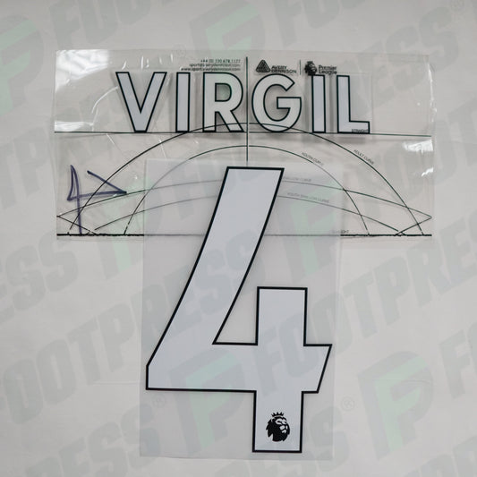 Flocage Officiel - Liverpool, Virgil Van Dijk, 2019/2023, Home, Blanc