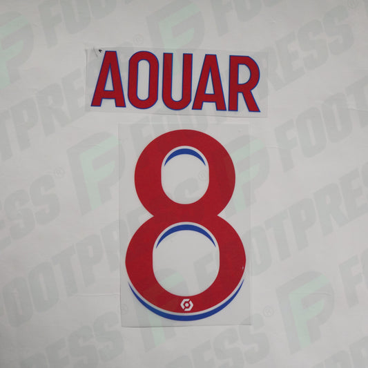 Flocage Officiel - Olympique Lyonnais, Aouar, 2022/2023, Home, Rouge