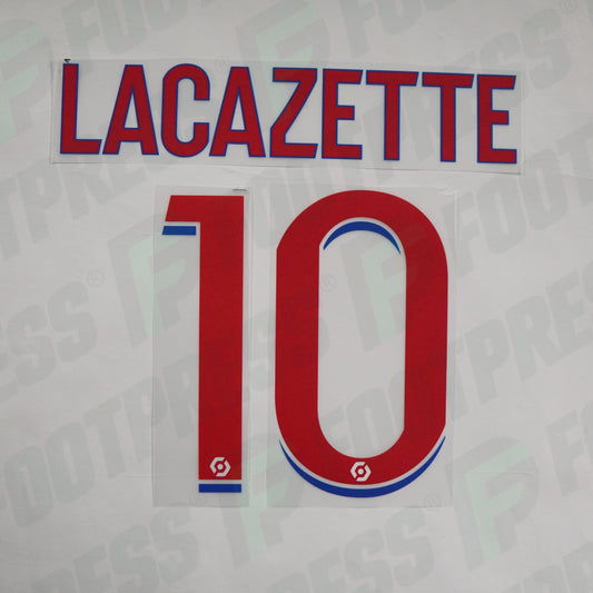 Flocage Officiel - Olympique Lyonnais, Lacazette, 2022/2023, Home, Rouge