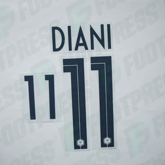 Flocage Officiel - France Féminine, Diani, 2019, Away, Bleu