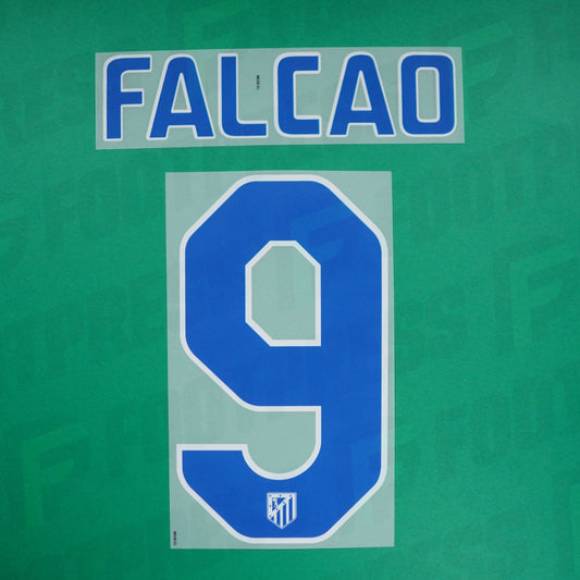 Official Nameset - Atletico Madrid, Falcao, 2011/2012, Home, Blue