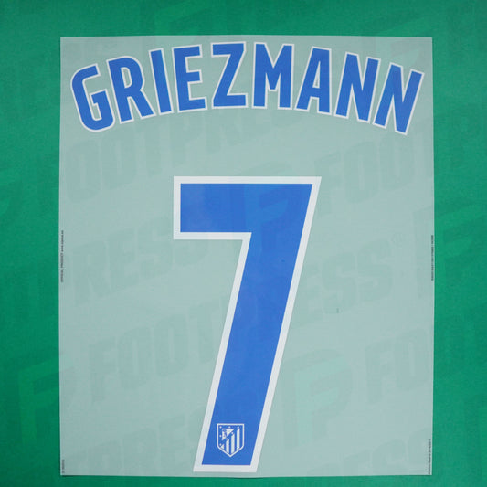 Flocado Oficial - Atlético de Madrid, Griezmann, 2016/2017, Local, Azul