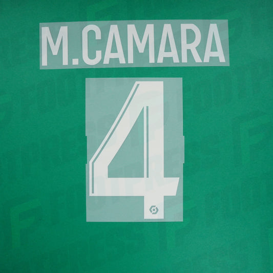 Flocage Officiel - AS Monaco, M.Camara, 2022/2023, Away, Blanc