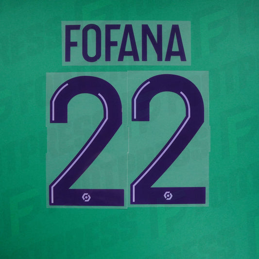 Flocage Officiel - AS Monaco, Fofana, 2022/2023, Third, Violet