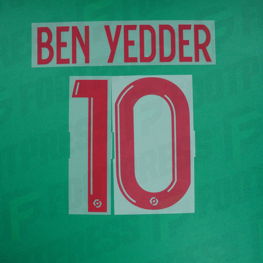 Official Nameset - AS Monaco, Ben Yedder, 2022/2023, Home, Red