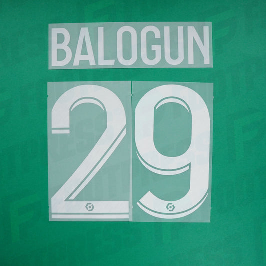 Flocage Officiel - AS Monaco, Balogun, 2023/2024, Home, Blanc