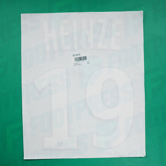 Flocado Oficial - Olympique de Marseille, Heinze, 2010/2011, Segunda, Blanco/Azul Oscuro (OM)