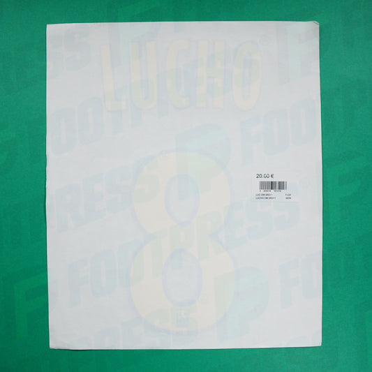 Flocado Oficial - Olympique de Marseille, Lucho, 2010/2011, Tercera, Azul/Amarillo (OM)