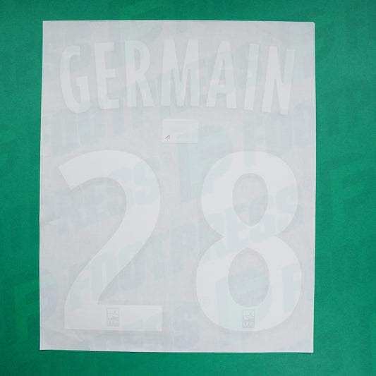 Flocado Oficial - Olympique de Marseille, Germain, 2017/2018, Segunda, Blanco/Oro (OM)