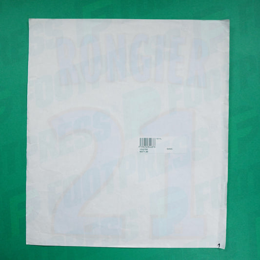 Flocage Officiel - Olympique de Marseille, Rongier, 2019/2020, Home, Bleu/Doré (OM)