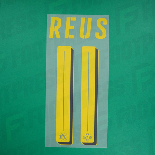Official Nameset - Borussia Dortmund, Reus, 2016/2017, Away, Yellow