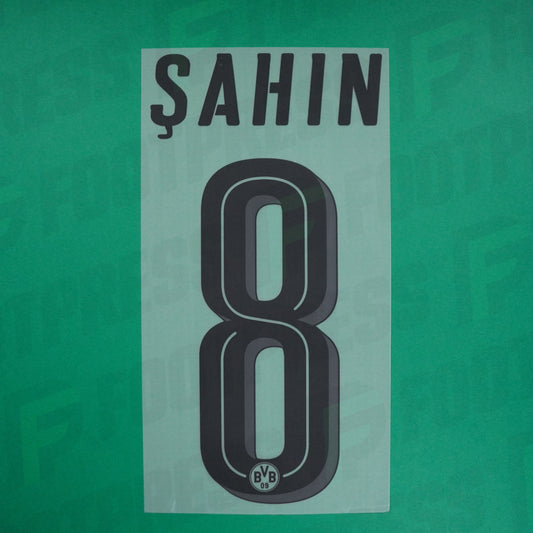 Official Nameset - Borussia Dortmund, Sahin, 2016/2017, Home, Black