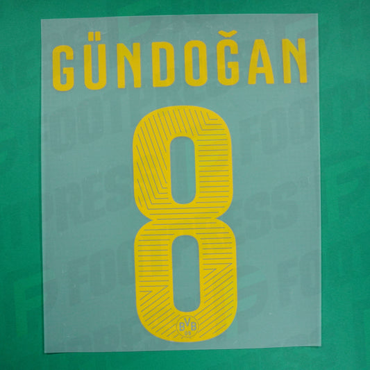 Flocage Officiel - Borussia Dortmund,Gundogan,2014/2015,Away,Jaune,