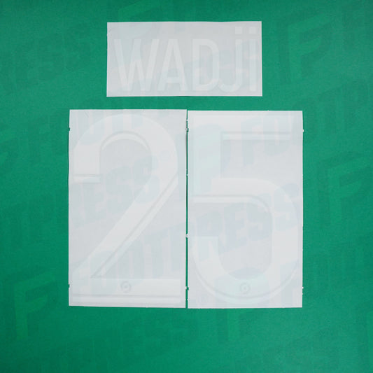 Flocage Officiel - AS Saint-Etienne, Wadji, 2022/2023, Home, Blanc (ASSE)