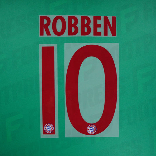 Flocage Officiel - Bayern Munich,Robben,2015/2016,Away,Rouge,