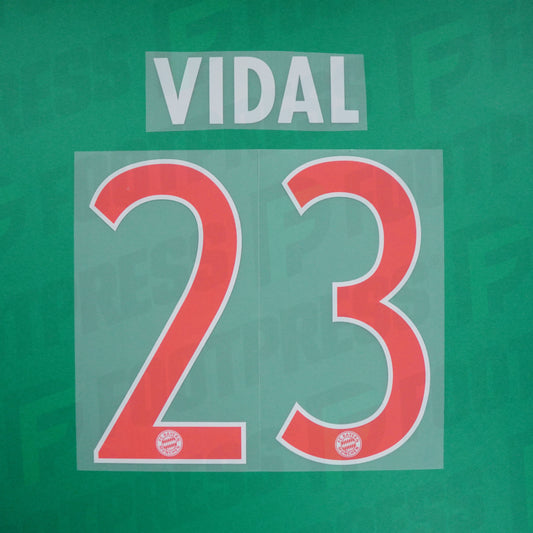 Flocado Oficial - Bayern Munich, Vidal, 2015/2016, Tercera, Rosa