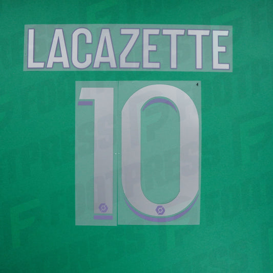 Flocage Officiel - Olympique Lyonnais, Lacazette, 2022/2023, Third, Argenté