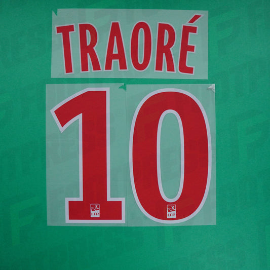 Official Nameset - Olympique Lyonnais, Traoré, 2017/2018, Home, Red (OL)
