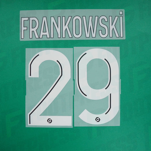 Flocage Officiel - RC Lens, Frankowski, 2022/2023, Away, Blanc