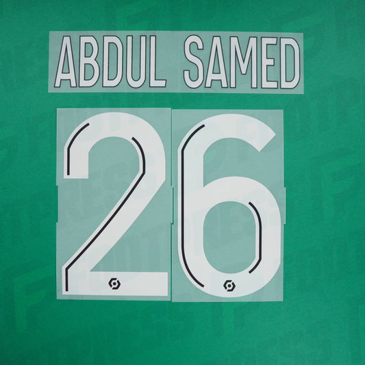 Flocage Officiel - RC Lens, Abdul Samed, 2022/2023, Away, Blanc