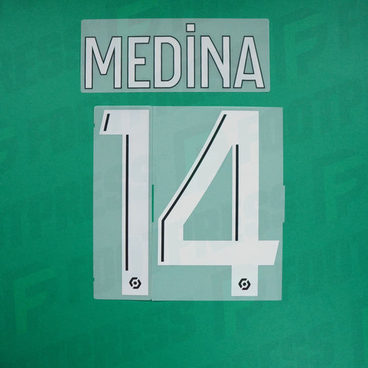 Flocage Officiel - RC Lens, Medina, 2022/2023, Away, Blanc