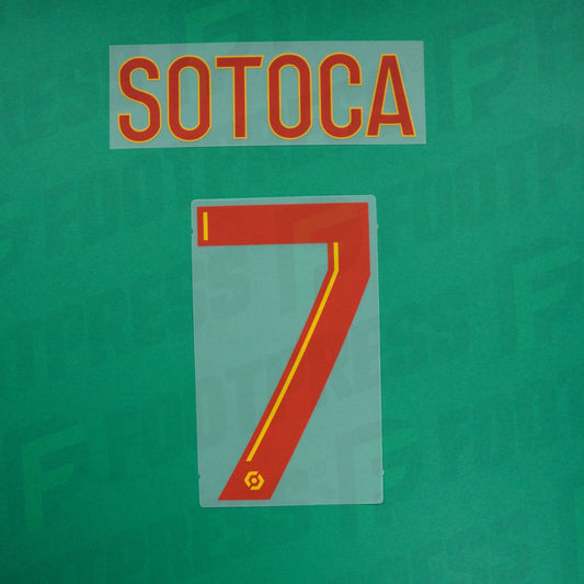 Flocado Oficial - Lente RC, Sotoca, 2022/2023, Primera/Tercera, Rojo/Amarillo