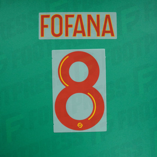 Flocage Officiel - RC Lens, Fofana, 2022/2023, Home/Third, Rouge / Jaune