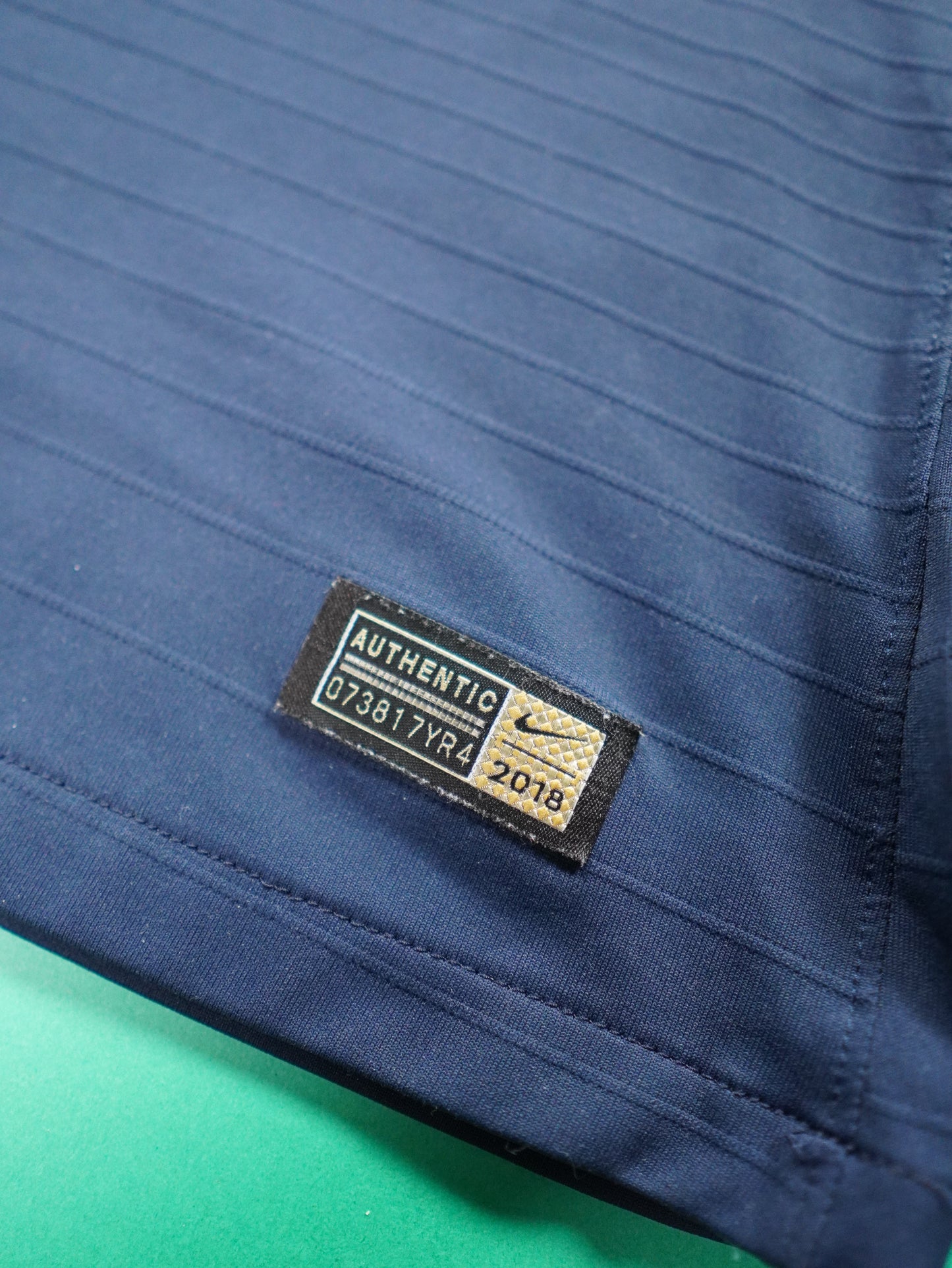 Maillot Officiel - France, 2018, Home, Porté, (L), N°#15, Patchs EURO U17 + Respect