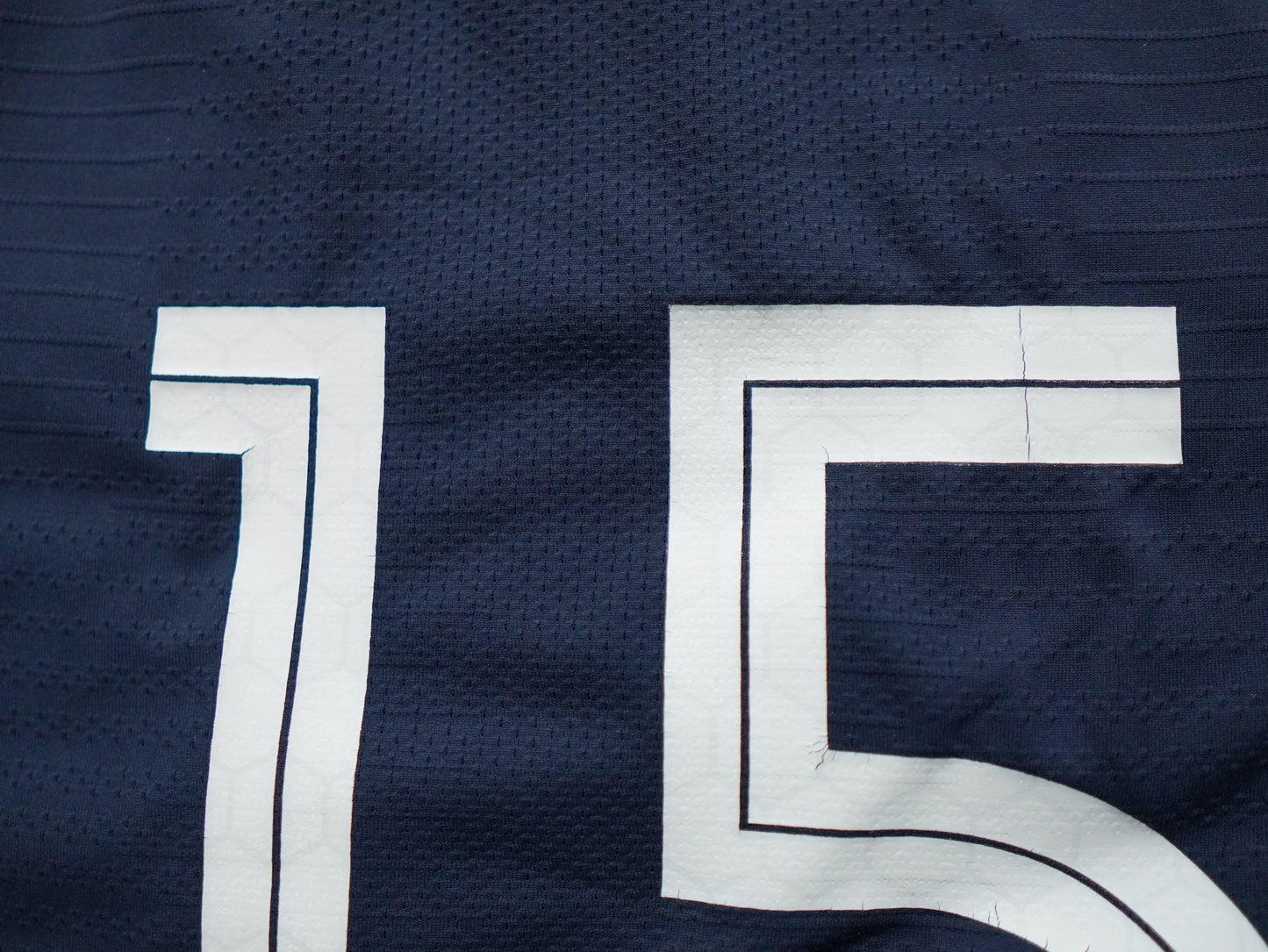 Maillot Officiel - France, 2018, Home, Porté, (L), N°#15, Patchs EURO U17 + Respect