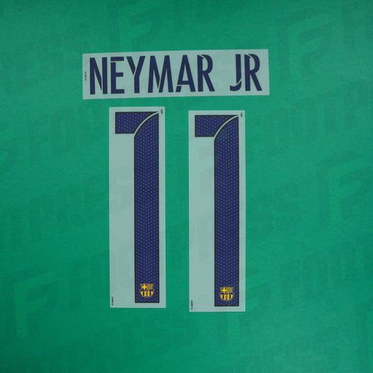 Official Nameset - FC Barcelona CHILD, Neymar JR, 2015/2016, Away JUNIOR, Blue/Yellow
