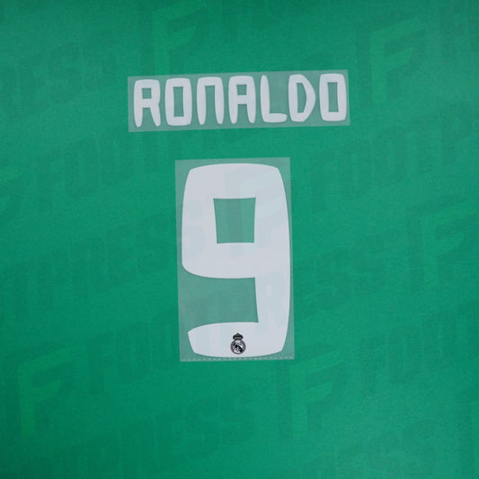 Flocage Officiel - Réal Madrid ENFANT, Ronaldo 9, 2010/2011, Away JUNIOR, Blanc