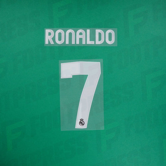 Flocage Officiel - Réal Madrid ENFANT, Ronaldo, 2012/2013, Away JUNIOR, Blanc
