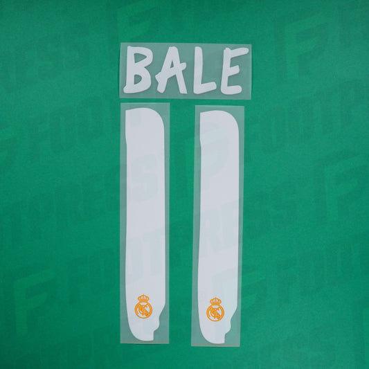 Flocage Officiel - Réal Madrid, Bale, 2013/2014, Away, Blanc