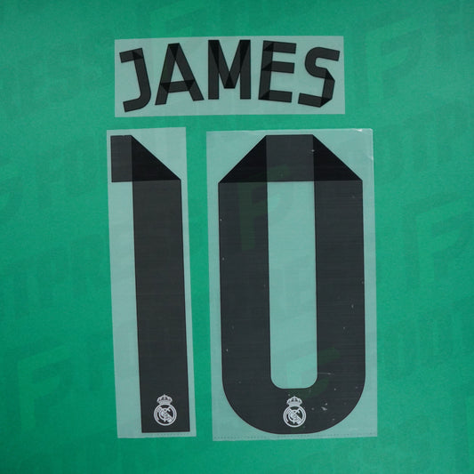 Official Nameset - Real Madrid, James, 2014/2015, Home, Black