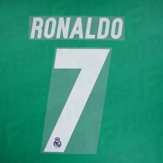 Flocage Officiel - Réal Madrid, Ronaldo, 2016/2017, Away, Blanc