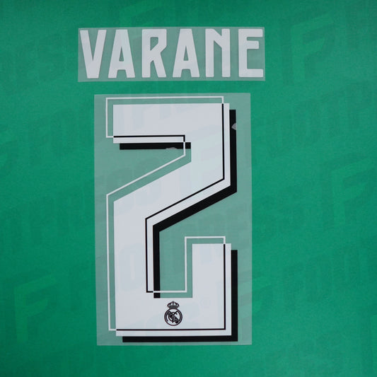 Official Nameset - Real Madrid, Varane, 2015/2016, Away, White