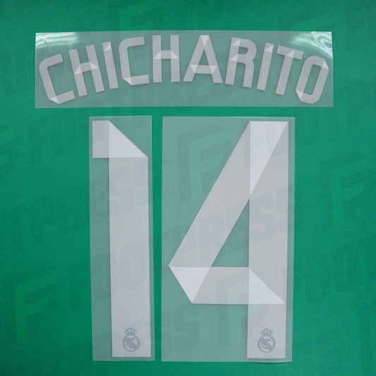 Official Nameset - Real Madrid, Chicharito, 2014/2015, Away, White,