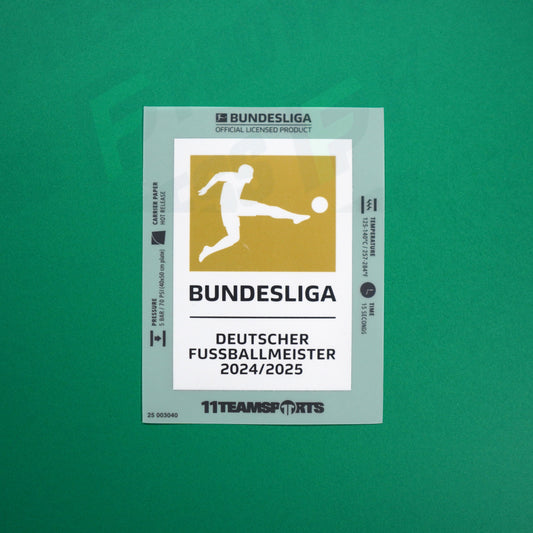 Flocage Officiel - Patch, Champion de Bundesliga 2024/2025, Deutscher Fussballmeister