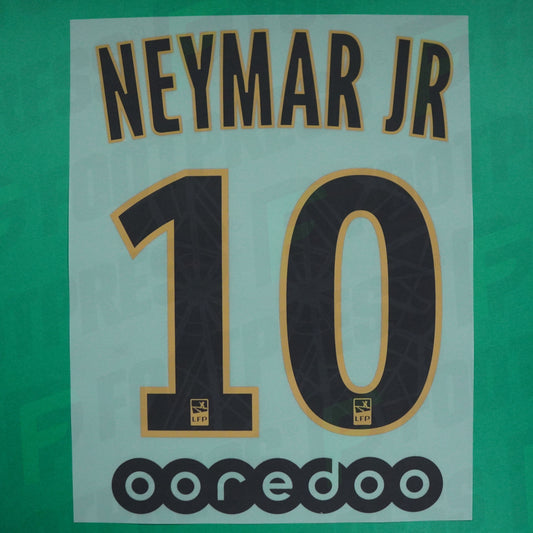 Flocado Oficial - Paris Saint-Germain, Neymar JR, 2018/2019, Visitante, Negro/Crema (PSG)